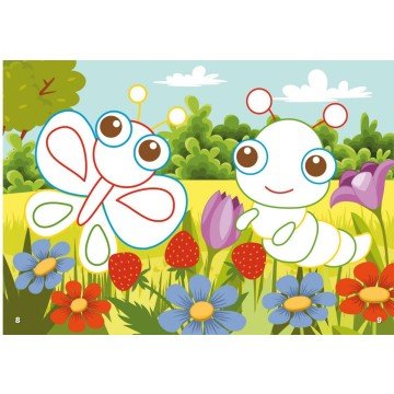 Фото1.Розфарбування з кольоровим контуром і наклейками 