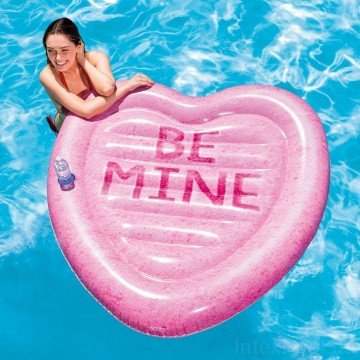 Фото1.Матрац Карамельне серце, рожевий 142 х 145 см