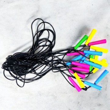 Фото1.Скакалка чорна, 280 см (мікс)