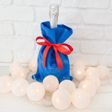 Фото1.Мішок під шампанське, синій