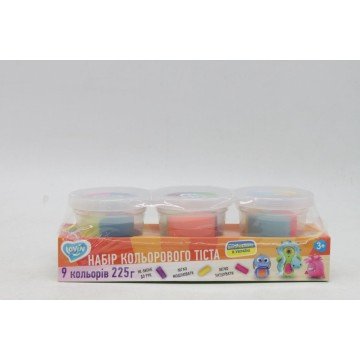 Фото1.Набір кольорового тіста, 9 кольорів