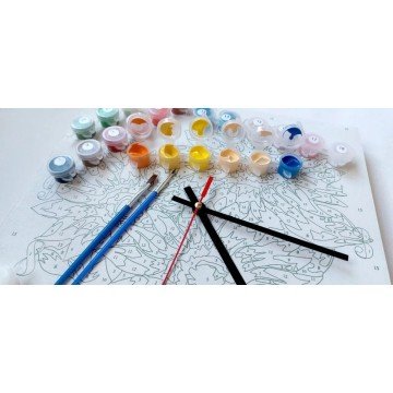 Фото1.Годинник-картина за номерами 