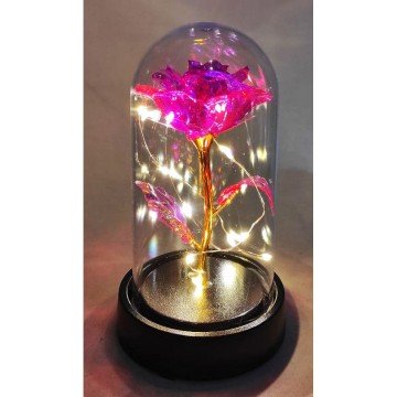 Фото1.Троянда в колбі, з підсвіткою (малинова)