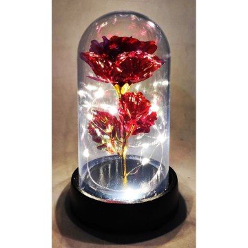 Фото1.Троянда в колбі, з підсвіткою (червона)