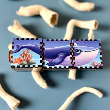 Фото1.Деревʼяні обертові кубики 