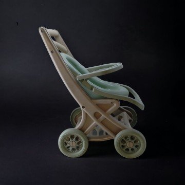 Фото1.Візок для ляльок з шезлонгом, еко серія
