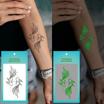 Фото1.Тимчасові тату-перебивки неонові 