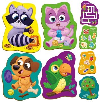 Фото2.Пазли картонні (Maxi) Хатні улюбленці