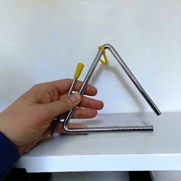 Фото1.Металевий музичний трикутник 6 дюйм.