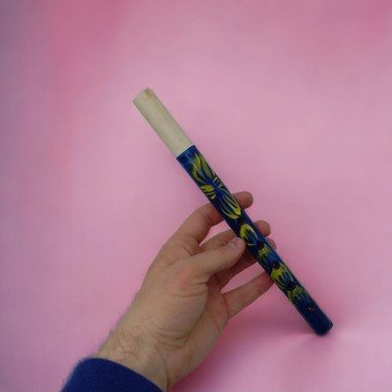 Фото1.Сопілка з розписом (синя), 25 см Руді (239777)