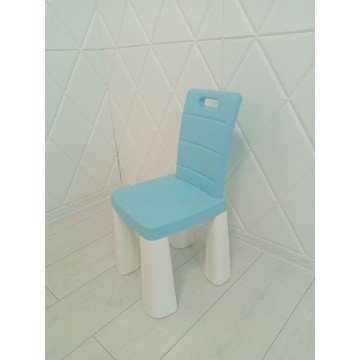 Фото1.Пластиковий стільчик-табурет (бірюзовий)