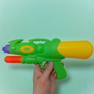 Фото1.Водний пістолет з накачуванням, 30 см (синій)