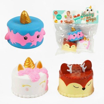 Фото1.Іграшки-пищалки для ванни “Тортики”, 3 шт