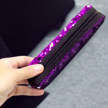 Фото1.Пенал універсальний, з паєтками, золото