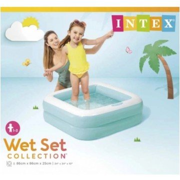 Фото1.Басейн надувний 86 х 25 х 86 см (бірюзовий)