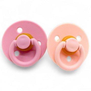 Фото1.Набір латексних пустушок (6 міс+) фуксія+