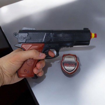 Фото2.Пістолет дитячий M-45PF, стріляє мʼякими поролоновими патронами на присосках