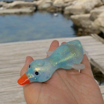 Фото1.Тягучка-антистрес Гусак блакитний