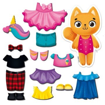 Фото1.Гра настільна Roter Käfer магнітна одягалка. Кішечка Vladi Toys (246256)