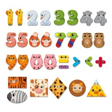 Фото1.Гра розвиваюча Vladi Toys магнітна. Диво-математика. Цифри та фігури. VT5411-19