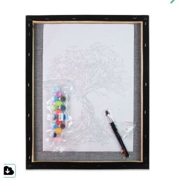 Фото1.Картина за номерами на чорному фоні 