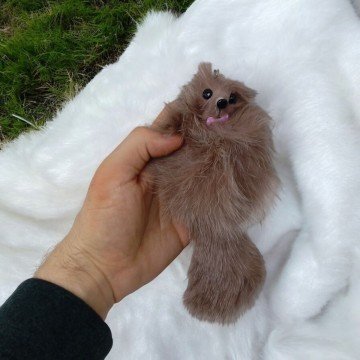 Фото2.Мʼякий хутряний брелок 