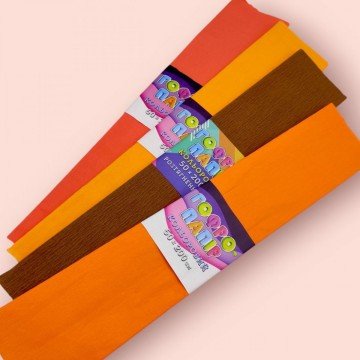 Фото1.Гофрований папір (50х200 см), світло-коричневий