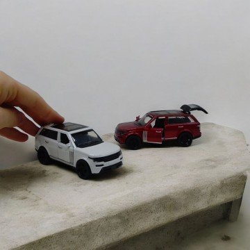 Фото2.Машина металева Автопром Land Rover червона