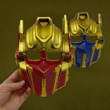 Фото2.Маска трансформер Оптимус Прайм, золота з синім