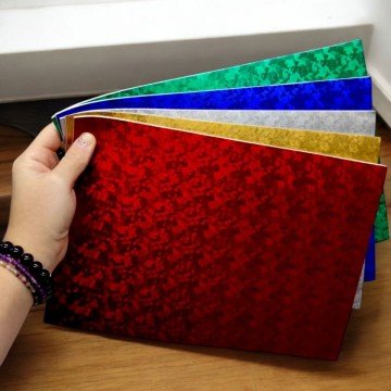 Фото1.Фоаміран кольоровий, голографічний А4, (5 аркушів / 5 кольорів товщиною 2 мм), KIDS Line