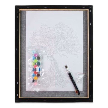 Фото1.Картина за номерами на чорному фоні 