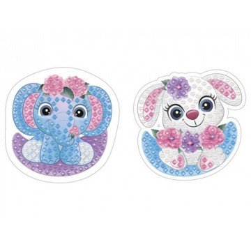 Фото1.Стікерна мозаїка.Слоник та Зайка. ЧУДИК