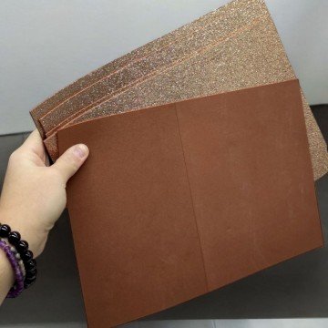 Фото1.Фоаміран з глітером А4 (210х297мм, товщина 2 мм) 5 аркушів, світло-коричньовий