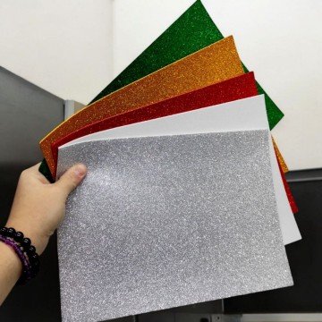 Фото1.Фоаміран з глітером А4 (210х297мм, товщина 1,5 мм) 5 аркушів