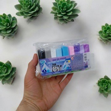 Фото1.Набір для ліплення з повітряним пластиліном 9 кольорів Fantasy Lovin