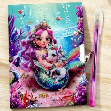 Фото1.Блокнот дитячий на замочку, з ручкою 15x11 см (56 арк) 