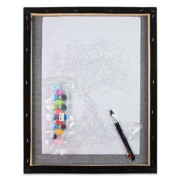 Фото1.Картина за номерами на чорному фоні 