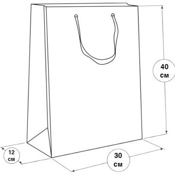 Фото1.Пакет подарунковий (30х12х40 см), мікс видів