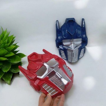 Фото1.Маска пластикова Трансформер Оптимус Прайм 23 см червона