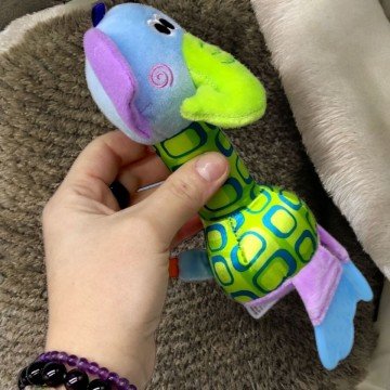 Фото1.Мʼяка іграшка-брязкальце з дзвіночком, слоник