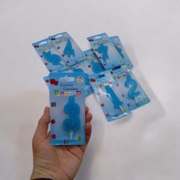 Фото1.Свічка-цифра (блакитна) 