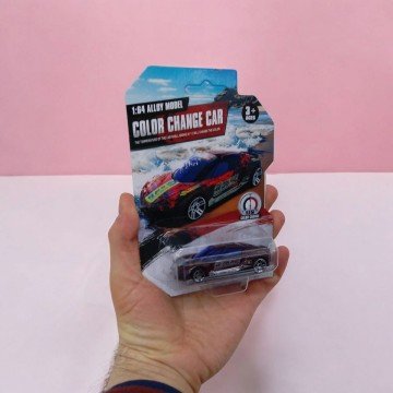 Фото1.Машинка металева, що змінює колір (7 см) синя