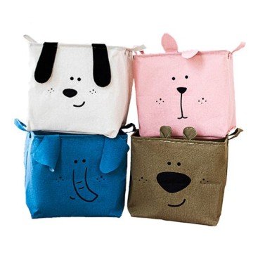 Фото1.Кошик для іграшок, тканинний (сіро-зелена)