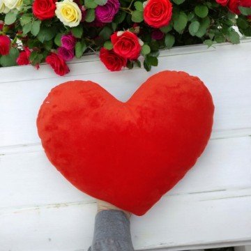 Фото1.М'яка іграшка-подушка Серце, 30 х 25 см вид 2
