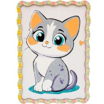 Фото1.Картина по номерах деревʼяна 