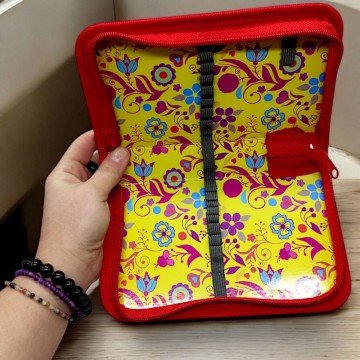 Фото1.Пенал-книжка з паєтками (1 відділення) кольоровий