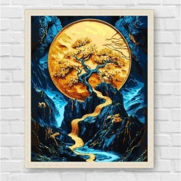 Фото1.Картина по номерах з фарбами металік 