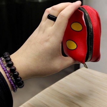 Фото1.Гаманець на блискавці, розмір 11 см (червоний)