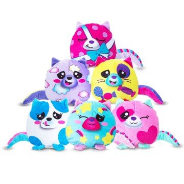 Фото2.М’яка іграшка MISFITTENS W4 – КОТИК У БАНЦІ (білий)