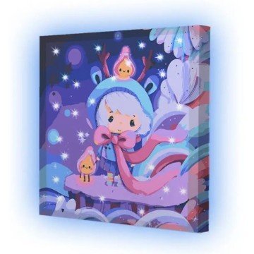 Фото1.Картина по номерах зі світлодіодною підсвіткою 